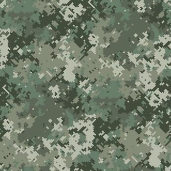 Abstract digital camouflage pattern. Versatile texture ideal for backgrounds, apparel design, military themes, or gaming projects. vector