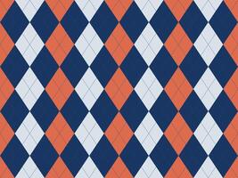 Stylish argyle pattern in navy, coral, and white. Perfect for backgrounds, textiles, or fashion design. Geometric and classic, this seamless texture offers a sophisticated, timeless aesthetic. vector