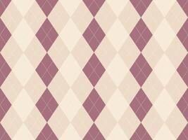 Elegant argyle pattern in soft mauve and beige. Perfect for backgrounds, textiles, or branding projects. This sophisticated design evokes a sense of classic style and understated luxury. vector