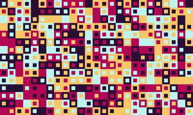 Abstract geometric pattern of vibrant squares. A colorful, pixelated design perfect for backgrounds, website banners, textiles, or modern art projects.