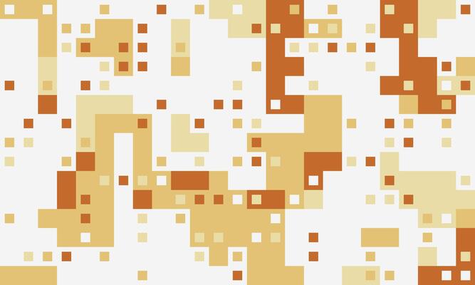 Abstract pixel art background. Warm earthy tones create a textured, dynamic design ideal for websites, presentations, or print. Represents data flow, technology, or organic growth.