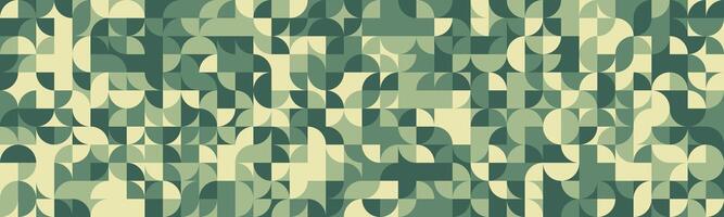 Abstract geometric pattern featuring a captivating interplay of muted greens and beige. This seamless design evokes feelings of calm and sophistication. vector