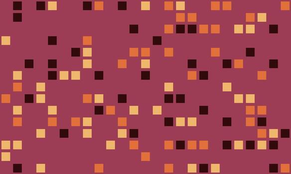 Abstract pixel art background. Warmtoned squares create a dynamic, energetic pattern perfect for website banners, social media, or textile design. vector