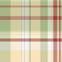Elegant plaid pattern in muted sage green, cream, and burgundy. Perfect for textile design, wallpaper, or seasonal branding. Subtle yet sophisticated, this image evokes warmth and comfort. vector