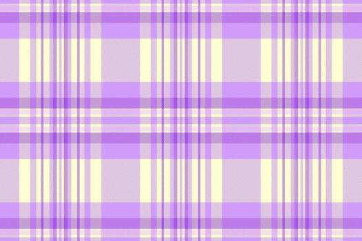fiesta sin costura textura, Rey modelo tartán controlar. doblez textil tela antecedentes tartán en Violeta y limón gasa colores. vector