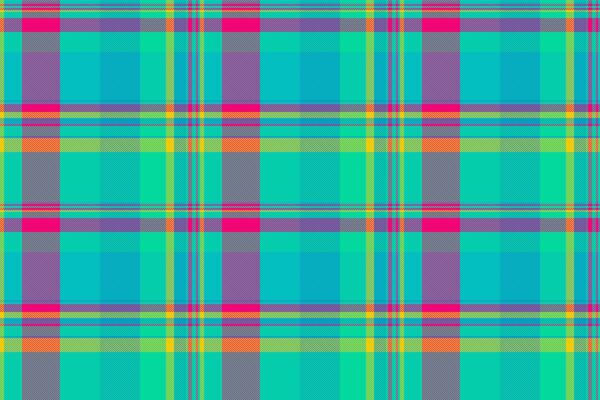 Old tartan pattern textile, adorable texture check background. France fabric plaid seamless in teal and bright colors.