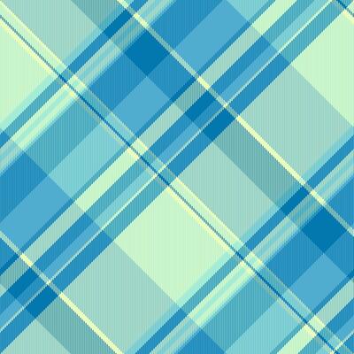 Scenery textile plaid seamless, countryside check background fabric. Mixed texture tartan pattern in cyan and light colors.