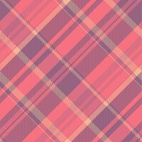 Elegant coral, mauve, and beige plaid pattern. Perfect for textile design, fashion, website backgrounds, and stationery. Subtle texture and muted tones create a sophisticated, timeless aesthetic. vector