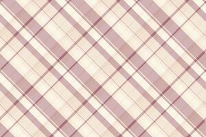 Grunge check textile seamless, stationary tartan pattern . Stylish plaid texture background fabric in light and beige colors. vector