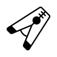 Premium glyph icon of small clothes pin clip vector
