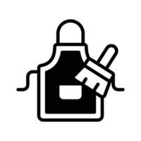 Sleek glyph icon of striped cleaning apron vector