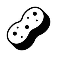 Handy glyph style icon of soapy cleaning sponge vector