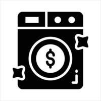 Premium glyph icon of money laundering concept. vector