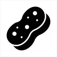 Handy glyph style icon of soapy cleaning sponge. vector