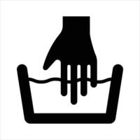 Sleek glyph style icon of large wash tub. vector