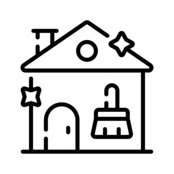 Easy to use linear icon of modern home cleaning vector
