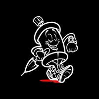 Cartoon Spray Can Character Walking with Swagger vector