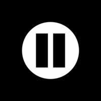 Minimalist Pause Button Icon vector