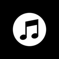 Music Note Icon in Minimalist Style vector
