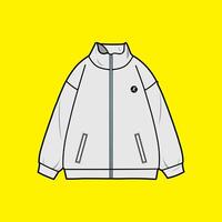 Gray jacket on yellow background vector