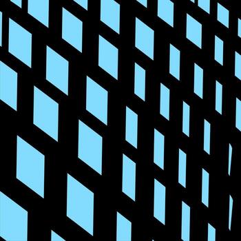 Abstract Geometric Blue Square Pattern on Black Background vector
