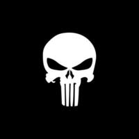 Punisher Skull Style Icon vector