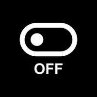 Minimalist Toggle Switch OFF Icon vector