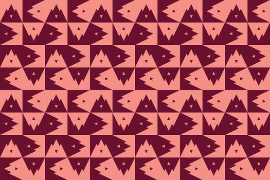 un modelo con rojo y marrón triangulos vector