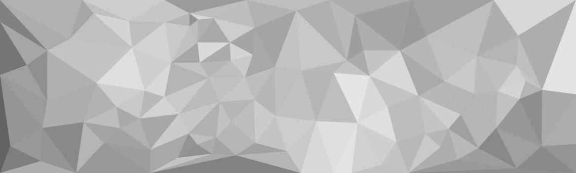 Gray low-poly abstract background with flat triangular shapes forming a faceted geometric pattern. Modern and minimal style. vector