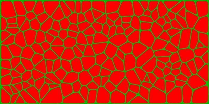 resumen mosaico modelo con rojo células y verde fronteras, parecido a un estilizado sandía textura con irregular geométrico formas vector