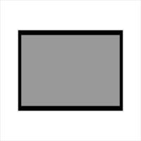 A black outlined blank rectangular frame can be used for poster design mockup or gallery elements vector
