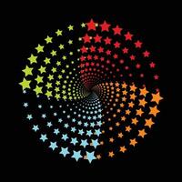 Psychedelic Spiral Vortex Colorful Gradient Square Dot Optical Illusion Art vector