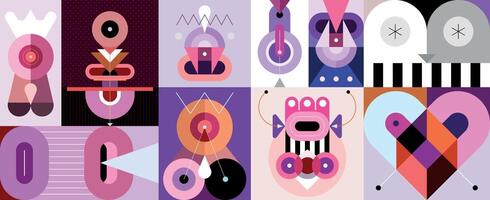 New Abstract Geometric Designs vector