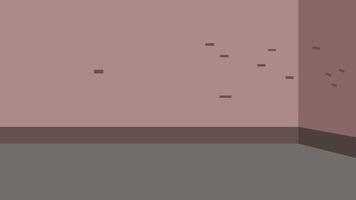Empty Indian Village Room Interior with Open Doors, Clay Walls.A pink wall with a few holes in it vector