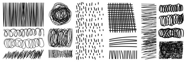 Hand drawn brush stroke sketch textures. Scribble doodle sketch illustration. vector