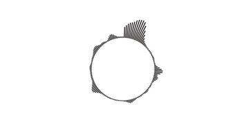 Sound wave circle icon, podcast player interface animation isolated on white background video