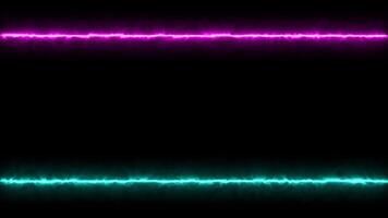 Horizontal lines vibrant laser icon animation isolated on black background video