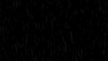 Heavy rainfall animation isolated on black background video