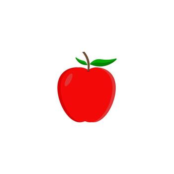 red apple flat design icon simple creative concept web icon eps 10 vector