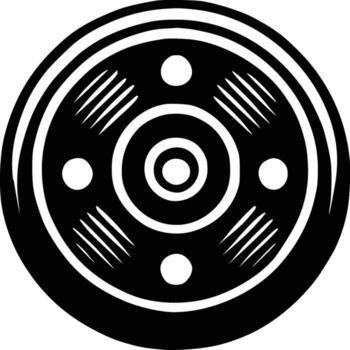 Circular abstract symbol with concentric circles dots and diagonal lines vector