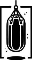 Punching Bag Icon for Combat Sports Training and Fitness vector