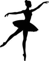 Elegant Silhouette of a Ballet Dancer in a Graceful Pose vector
