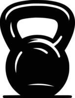 Heavy Metal Fitness Kettlebell Silhouette Icon for Exercise vector
