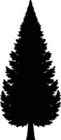 Silhouette of a tall evergreen coniferous tree vector
