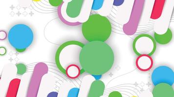 Colorful Abstract Geometric Background with Circles and Rounded Lines vector