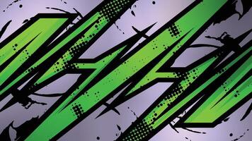Green abstract graphic design vector