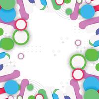 Vibrant abstract geometric shapes background vector