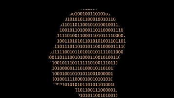 Binary Code in Human Silhouette Representing Digital Intelligence, Head profile filled with ones and zeros symbolizes artificial thinking and virtual data video