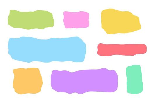 irregular gratis formar rectángulo marco o texto caja. ondulado orgánico formas en pastel color vector