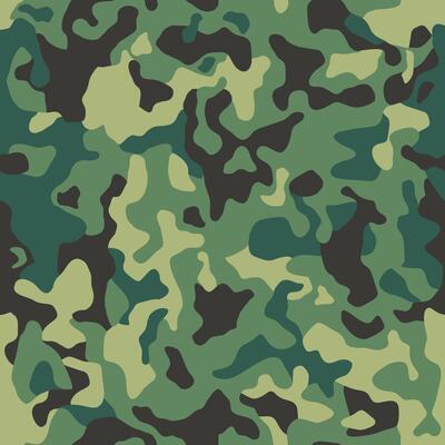 PriGreen camouflage seamless pattern. Fabric textile print template. Camo military background